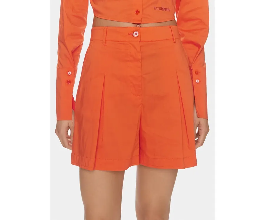 obrazek 1 Patrizia Pepe Szorty materiałowe 2P1617/A23-R825 Pomarańczowy Regular Fit
