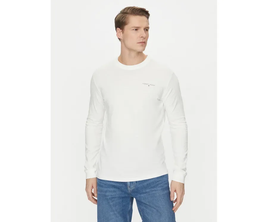 obrazek 1 Tommy Jeans Longsleeve Linear DM0DM21138 Biały Slim Fit