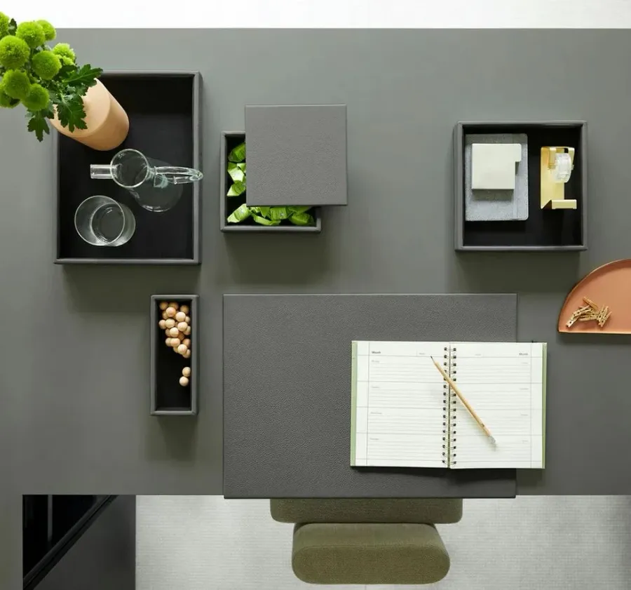 obrazek 5 Ładny pojemnik na spinacze Atena Large Anthracite Grey