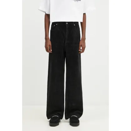 Zdjęcie Rick Owens spodnie sztruksowe Geth Jeans kolor czarny proste DU02D2351.HCF