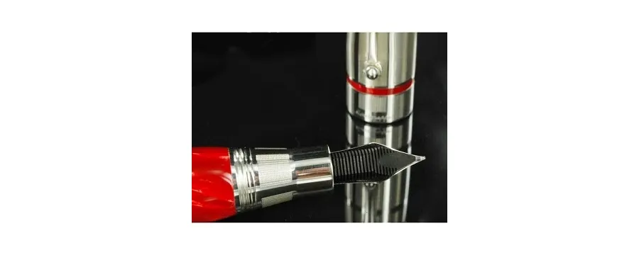 obrazek 4 Red Fountain Pen Miya Argento Celluloid Montegrappa