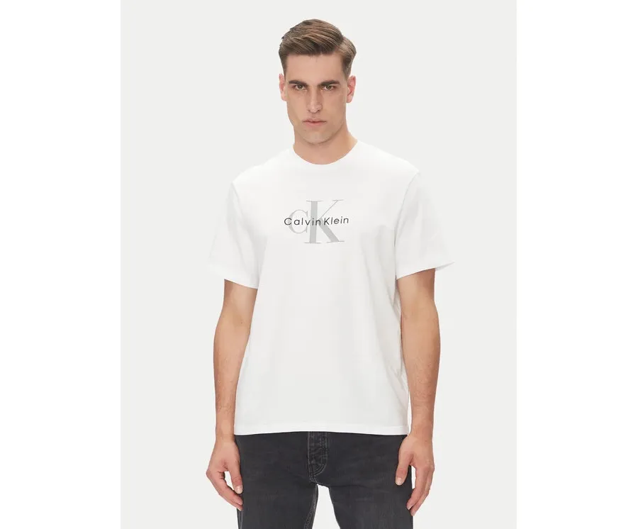 obrazek 1 Calvin Klein Jeans T-Shirt Hero Monologo LV04RB862G Biały Regular Fit
