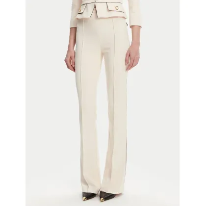Zdjęcie Elisabetta Franchi Spodnie materiałowe PA-084-51E2 Écru Regular Fit