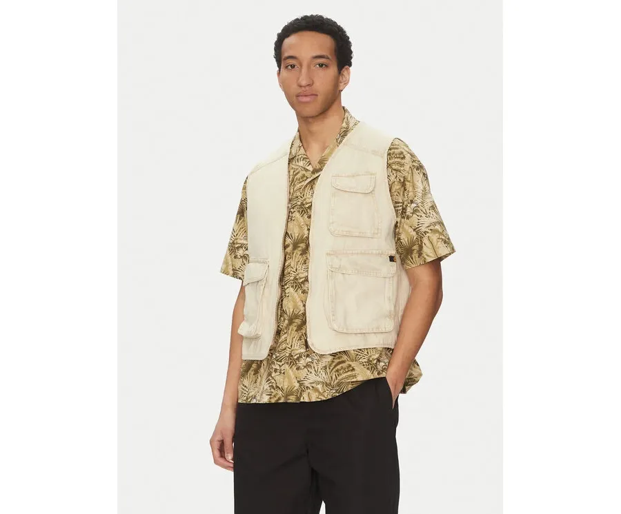 obrazek 1 Alpha Industries Kamizelka Canvas Acid Vest 156140 Biały Loose Fit