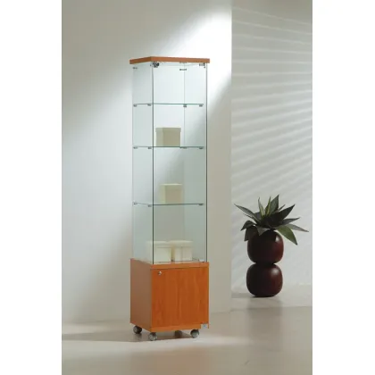 Picture A prestigious showcase – a post with three shelves and a cabinet