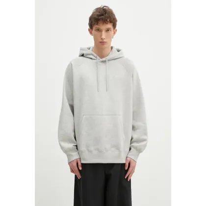 Zdjęcie Wood Wood bluza bawełniana Fred hoodie 25217 męska kolor szary gładka 30250243