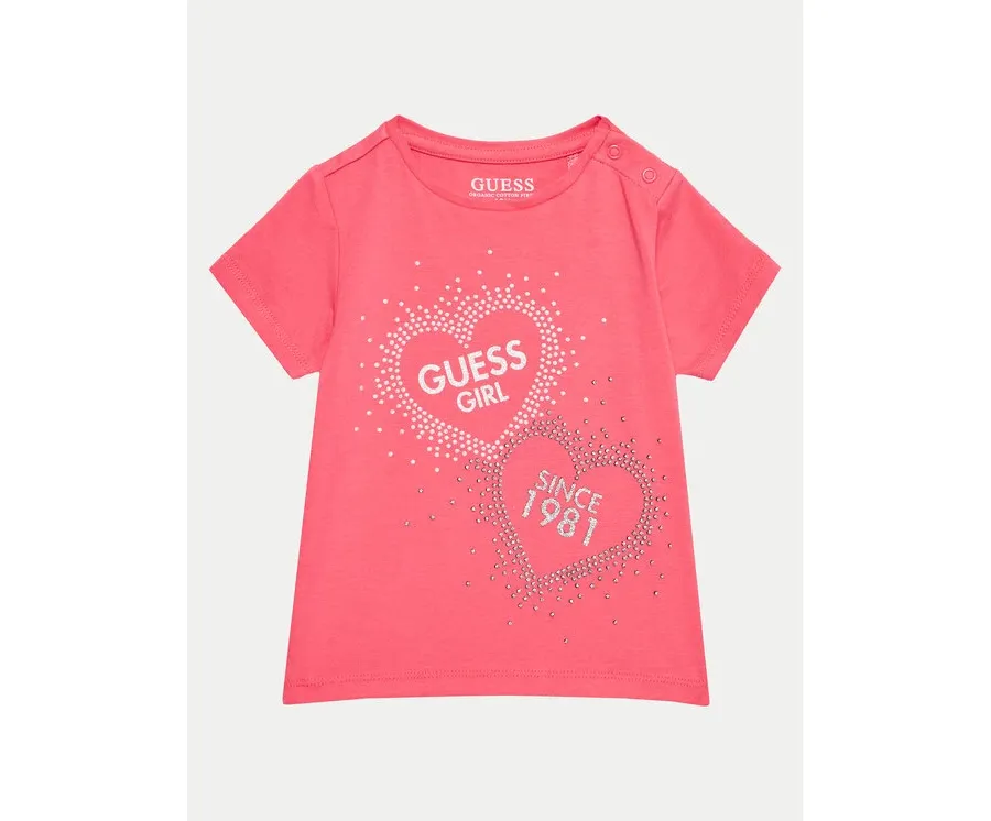 obrazek 1 Guess T-Shirt K4BI01 J1314 Różowy Regular Fit