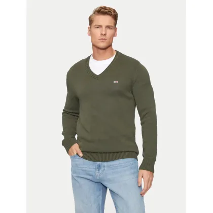 Zdjęcie Tommy Jeans Sweter Essential DM0DM19429 Zielony Slim Fit