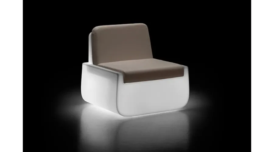 obrazek 1 Designerski fotel w stylu minimalistycznym do nowoczesnych ogrodów i apartamentów podświetlany lampą led - Plust