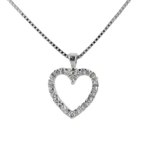 Zdjęcie Naszyjnik z wisiorkiem w kształcie serca z diamentów