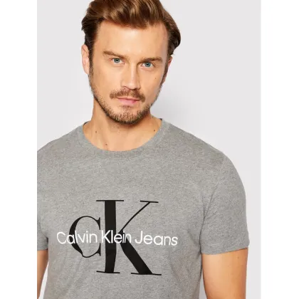 Zdjęcie Calvin Klein Jeans T-Shirt J30J320935 Szary Slim Fit
