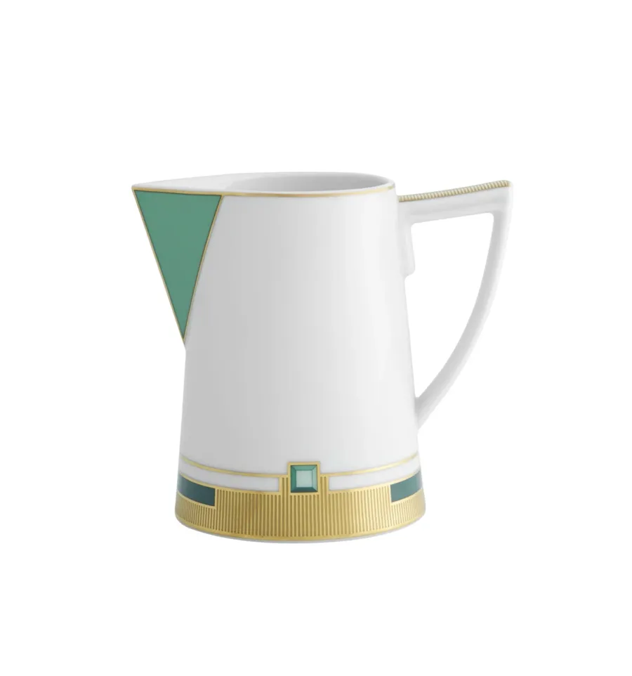 obrazek 1 Dzbanek na mleko z porcelany Emerald ze wzorem inspirowanym stylem Art Deco - Vista Alegre