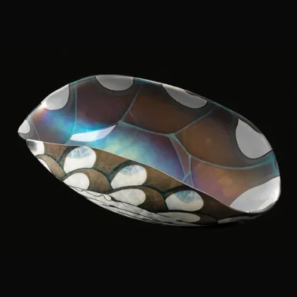 Zdjęcie Designerska włoska misa ze szkła murano