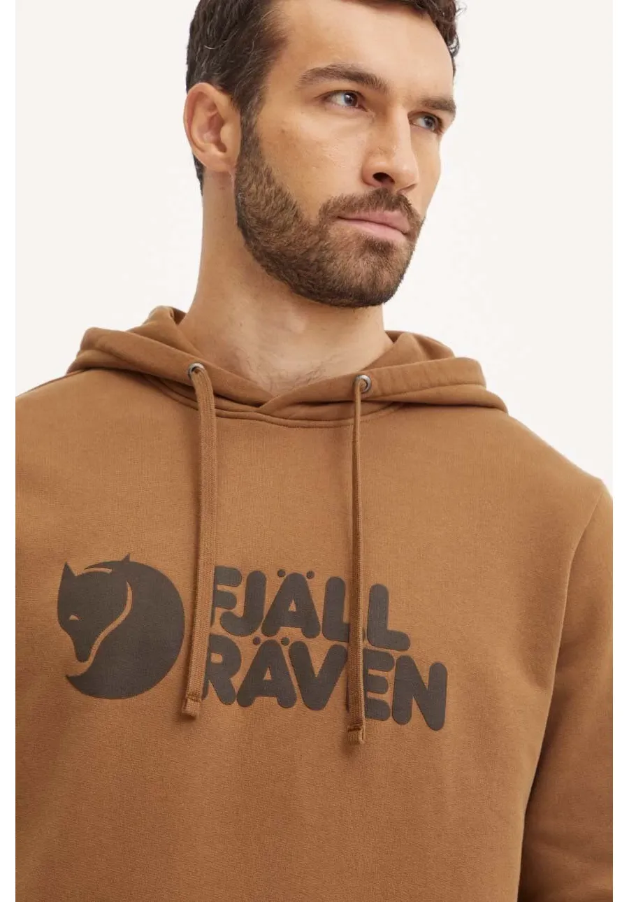 obrazek 1 Fjallraven bluza dresowa Fjällräven Logo kolor brązowy z kapturem z nadrukiem F84144.265