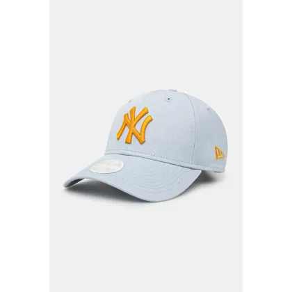 Zdjęcie New Era czapka z daszkiem kolor niebieski gładka 60595165