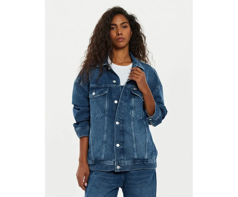 obrazek 1 Tommy Jeans Kurtka jeansowa Daisy DW0DW19745 Granatowy Oversize