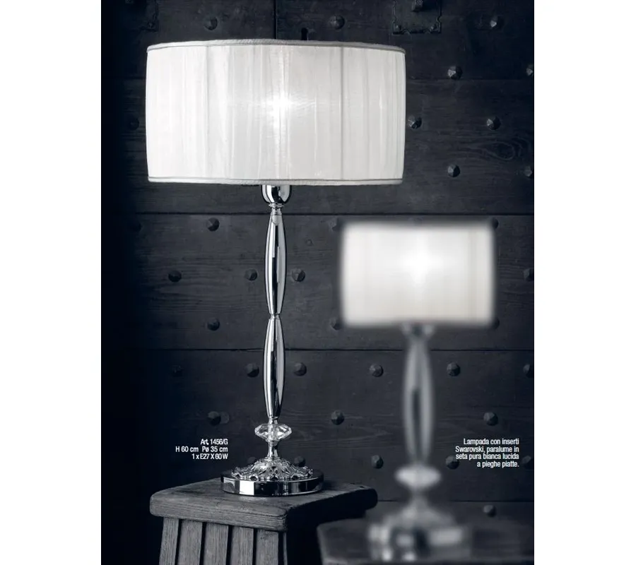 obrazek 1 Lampa stołowa z wstawkami Swarovskiego i jedwabnymi kloszami – Il Paralume Marina