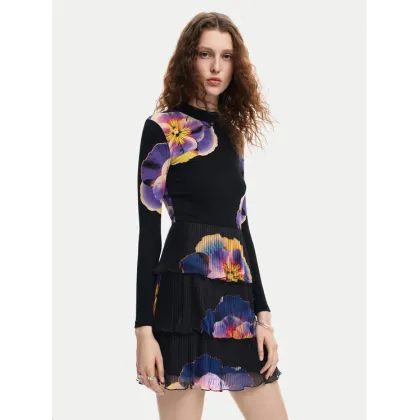 Zdjęcie Desigual Sukienka codzienna Pansee Lacroix 24WWVK34 Czarny Regular Fit