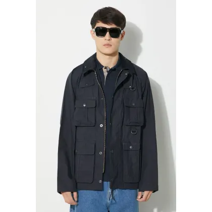 Zdjęcie Barbour kurtka bawełniana Modified Transport Casual kolor granatowy przejściowa MCA0966