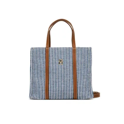 Zdjęcie Tommy Hilfiger Torebka Th Premium Beach Le Mini Tote AW0AW17208 Niebieski