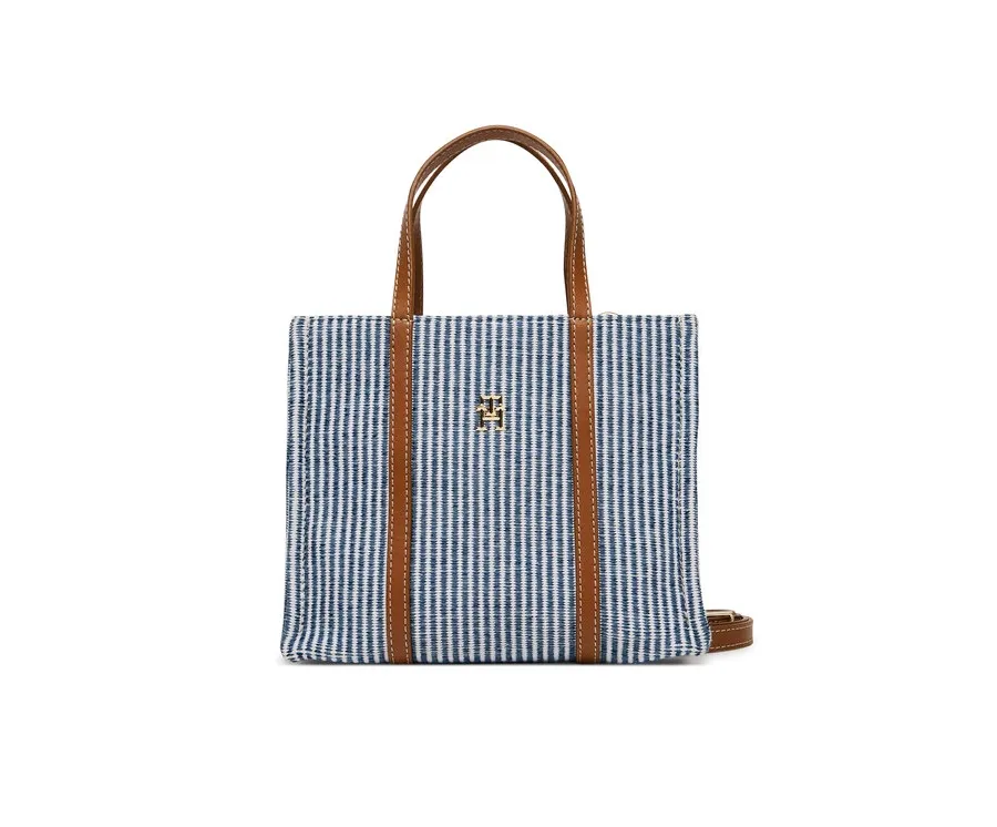 obrazek 1 Tommy Hilfiger Torebka Th Premium Beach Le Mini Tote AW0AW17208 Niebieski