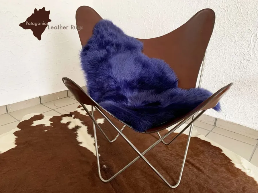obrazek 1 Fioletowy dywan z owczej skóry