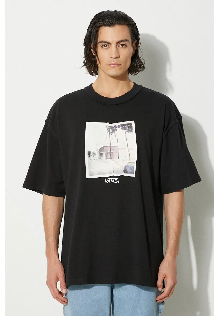 obrazek 1 Vans t-shirt bawełniany Premium Classics LX Broadway męski kolor czarny z nadrukiem VN000HQ8BLK1