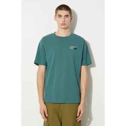 Zdjęcie New Balance t-shirt bawełniany Athletics Premium Logo męski kolor zielony z aplikacją MT41908NUS