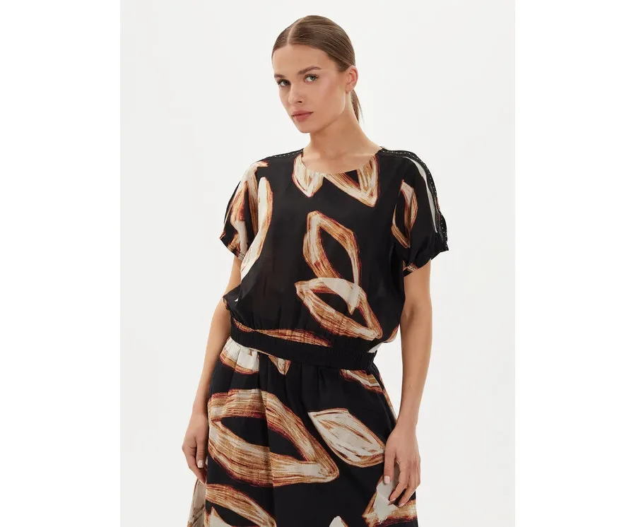 obrazek 1 DKNY Bluzka P4EA0X37 Czarny Oversize