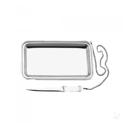 Zdjęcie Piękna stylowa taca na listy z nożykiem do otwierania listów - Zaramella Argenti