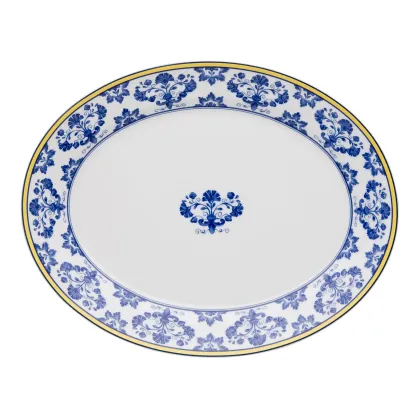 Zdjęcie Porcelanowy mały owalny talerz inspirowany słynnym haftem Castelo Branco - Vista Alegre