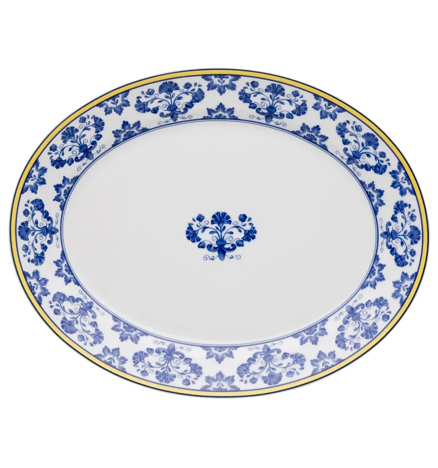 obrazek 1 Porcelanowy mały owalny talerz inspirowany słynnym haftem Castelo Branco - Vista Alegre