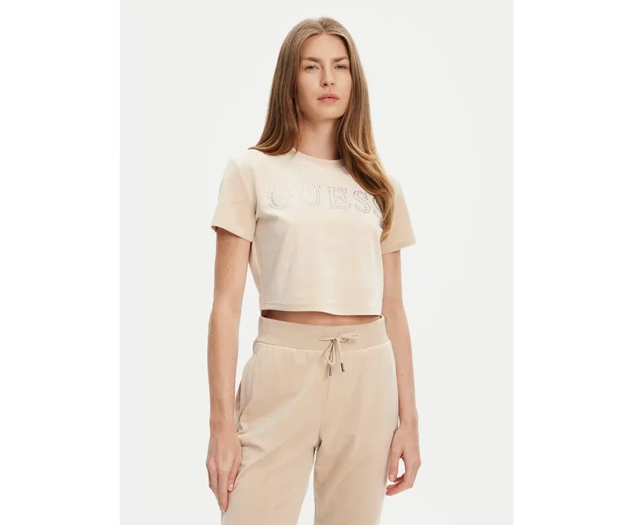 obrazek 1 Guess Bluzka V3BI01 K0232 Beżowy Regular Fit