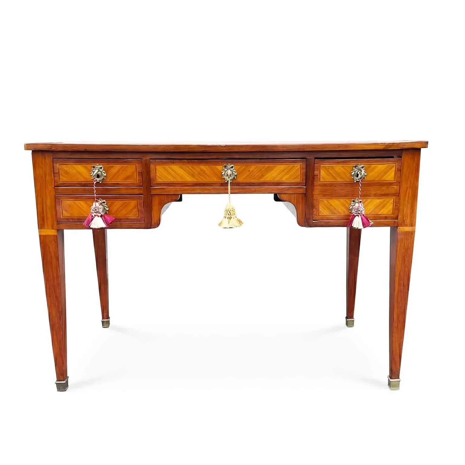French antique desk from the 19th century in the Louis XVI style