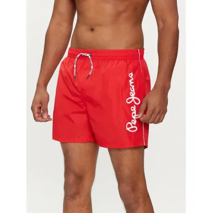 Zdjęcie Pepe Jeans Szorty kąpielowe Logo Swimshort PMB10393 Czerwony Regular Fit