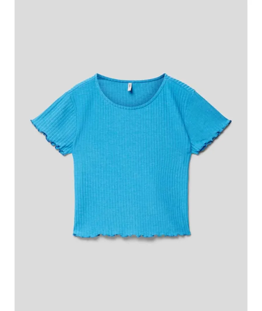 obrazek 1 T-shirt z drobnym prążkowaniem model ‘KONNELLA’