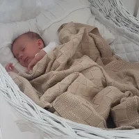 Zdjęcie Kocyk dziecięcy Vichy 80x100 beżowy