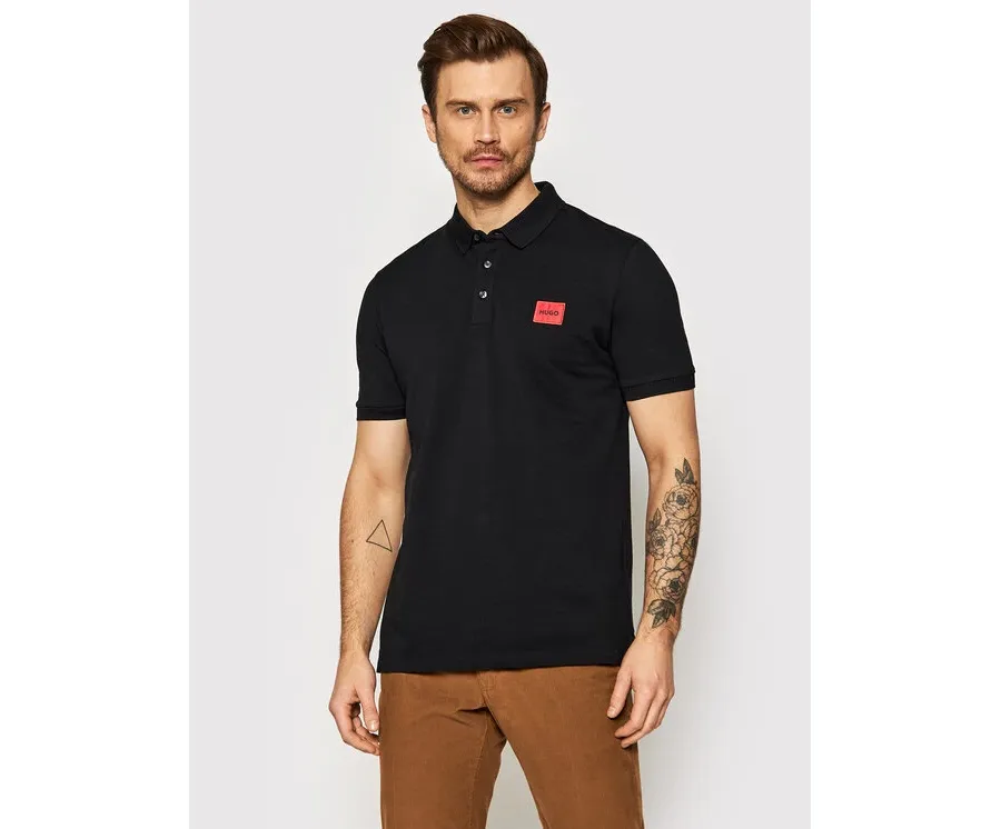 obrazek 1 Hugo Polo Dereso222 50466202 Czarny Slim Fit HUGO