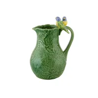 Zdjęcie Wzorzysty dzbanek ceramiczny z ptakami w stylu wiejskim - Bordallo Pinheiro
