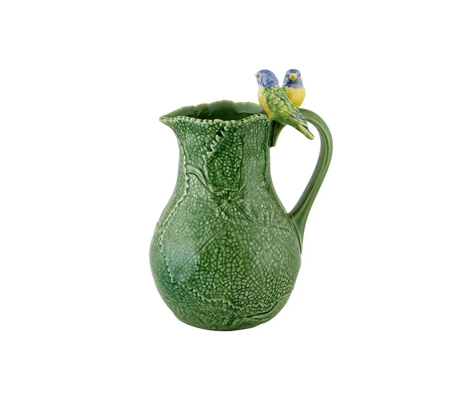 obrazek 1 Wzorzysty dzbanek ceramiczny z ptakami w stylu wiejskim - Bordallo Pinheiro