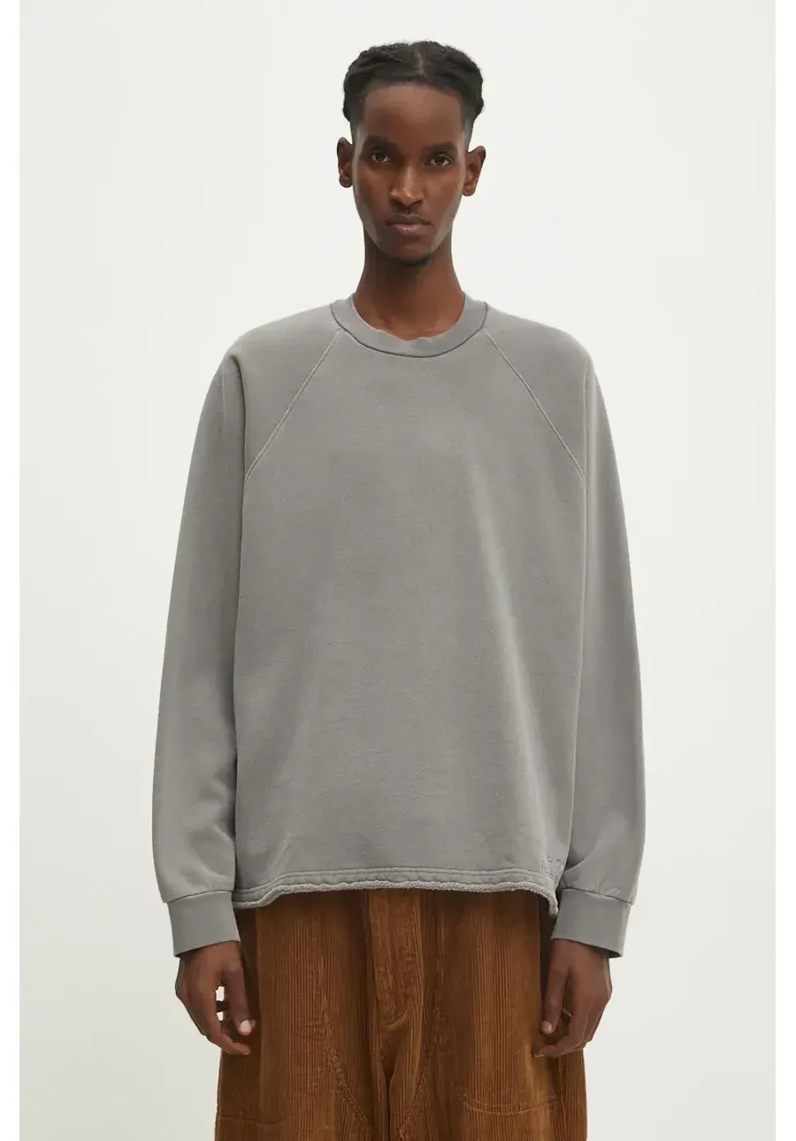obrazek 1 A.P.C. bluza bawełniana Kick Out kolor szary gładka COHBT-M27954
