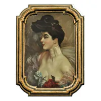 Zdjęcie Portret szlachcianki, technika olejna na płótnie, 60x50 cm - Ciro De Rosa