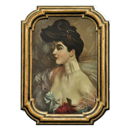 Zdjęcie Portret szlachcianki, technika olejna na płótnie, 60x50 cm - Ciro De Rosa