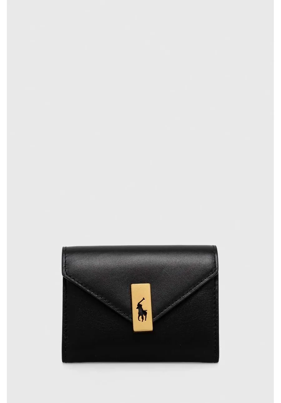 obrazek 1 Polo Ralph Lauren portfel skórzany damski kolor czarny