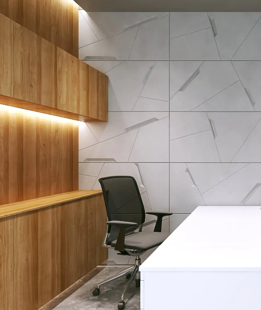 obrazek 1 120x60 cm VT - PB18 (B1 siwo biały) SPACE - panel dekor 3D beton architektoniczny