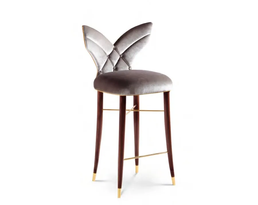 picture 1 Designer upholstered bar stool - Ottiu