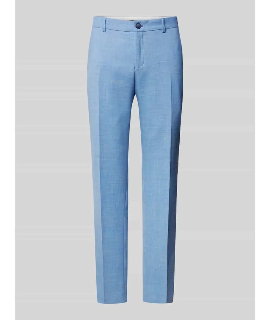 obrazek 1 Spodnie do garnituru o kroju slim fit zapinane na guzik i zamek błyskawiczny model ‘OASIS’