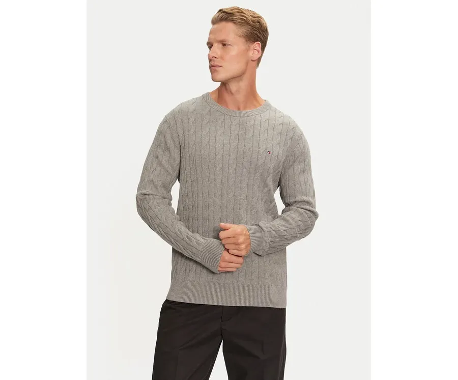 obrazek 1 Tommy Hilfiger Sweter MW0MW33132 Szary Regular Fit