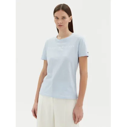 Zdjęcie Tommy Hilfiger T-Shirt WW0WW40276 Błękitny Regular Fit