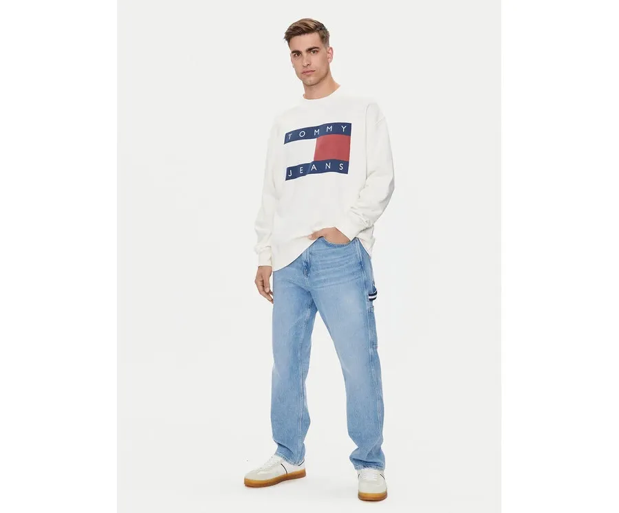 obrazek 1 Tommy Jeans Bluza Big Flag DM0DM19222 Biały Relaxed Fit